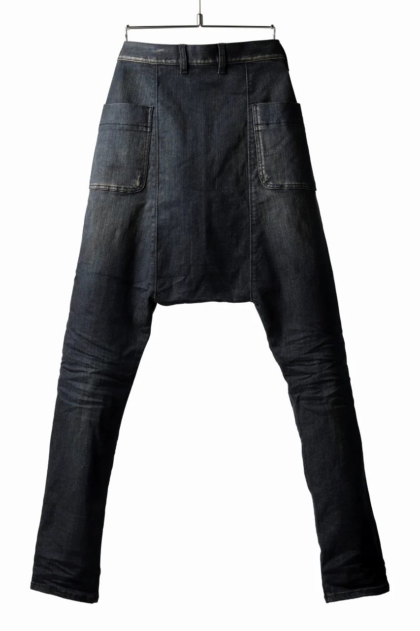 ISAMU KATAYAMA BACKLASH SARROUEL PANTS / HIGH POWER STRETCH DENIM (INDIGO) - Image 6