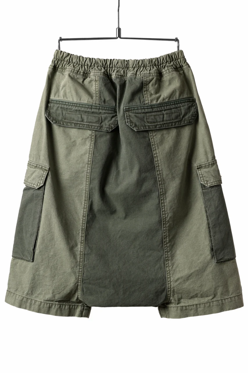 ISAMU KATAYAMA BACKLASH SARROUEL SHORTS / STONE WASHED USA-COTTON (KHAKI) - Image 15