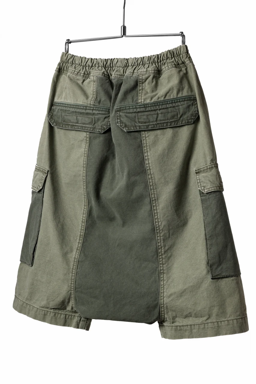 ISAMU KATAYAMA BACKLASH SARROUEL SHORTS / STONE WASHED USA-COTTON (KHAKI) - Image 16