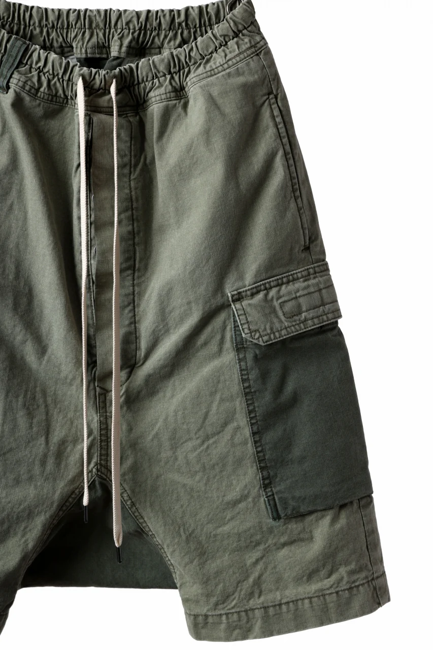 ISAMU KATAYAMA BACKLASH SARROUEL SHORTS / STONE WASHED USA-COTTON (KHAKI) - Image 17