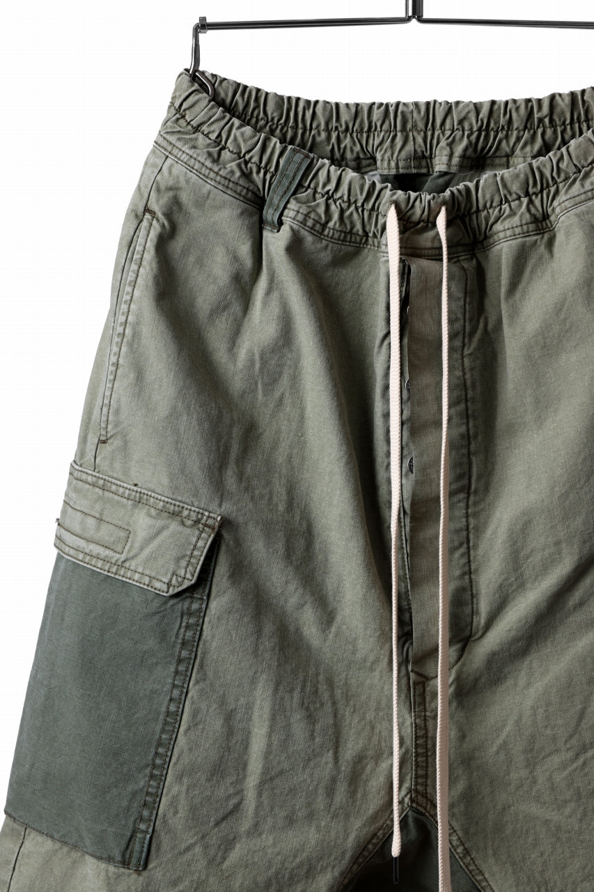 ISAMU KATAYAMA BACKLASH SARROUEL SHORTS / STONE WASHED USA-COTTON (KHAKI) - Image 18