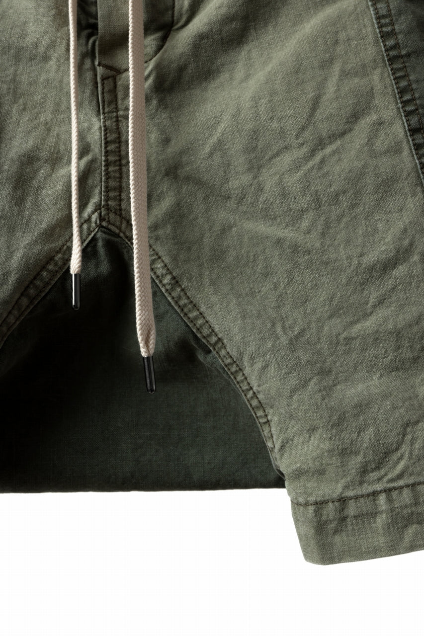 ISAMU KATAYAMA BACKLASH SARROUEL SHORTS / STONE WASHED USA-COTTON (KHAKI) - Image 20
