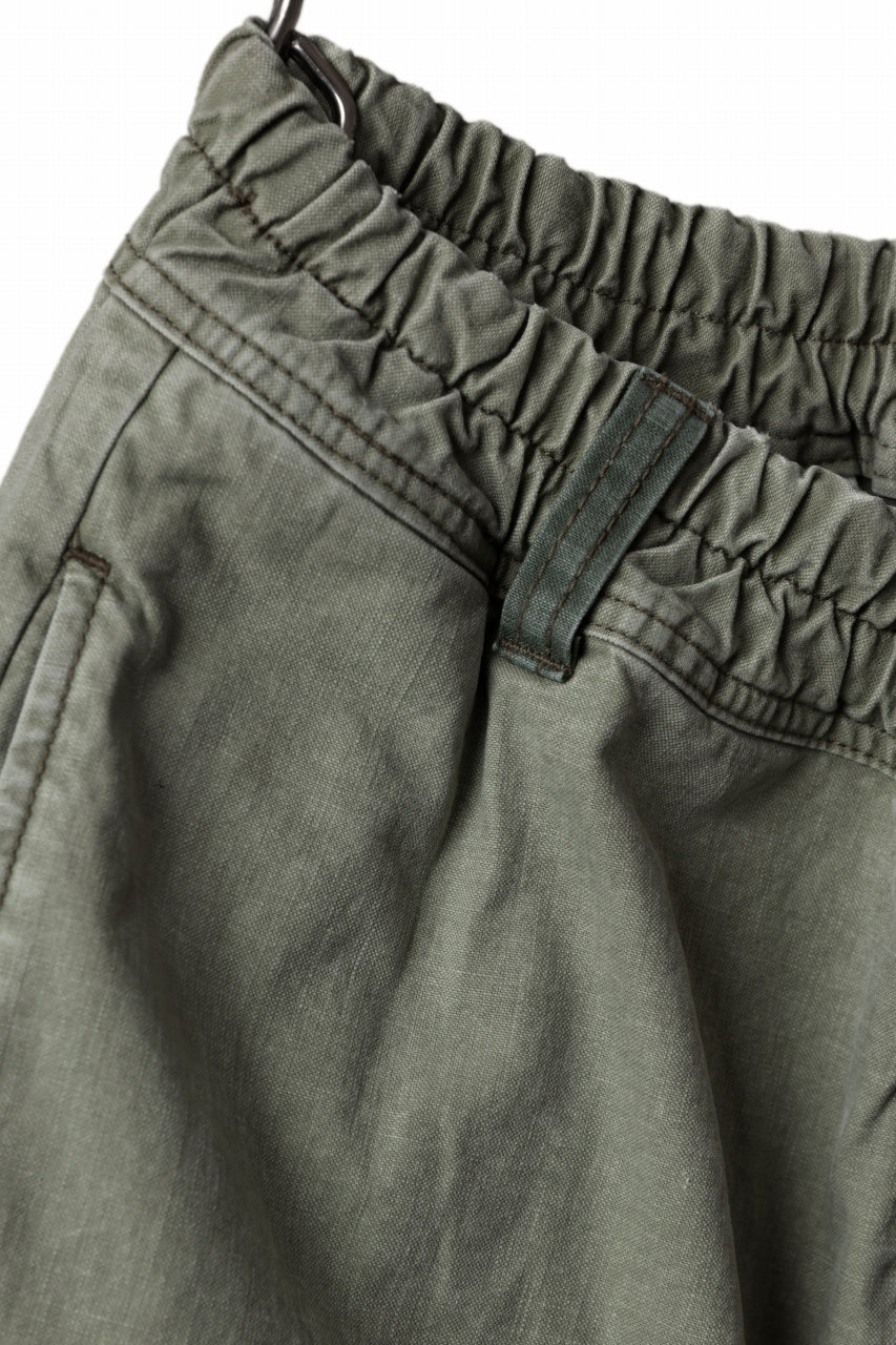ISAMU KATAYAMA BACKLASH SARROUEL SHORTS / STONE WASHED USA-COTTON (KHAKI) - Image 21