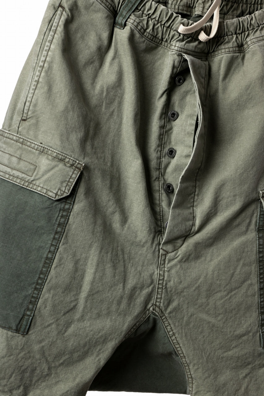 ISAMU KATAYAMA BACKLASH SARROUEL SHORTS / STONE WASHED USA-COTTON (KHAKI) - Image 22