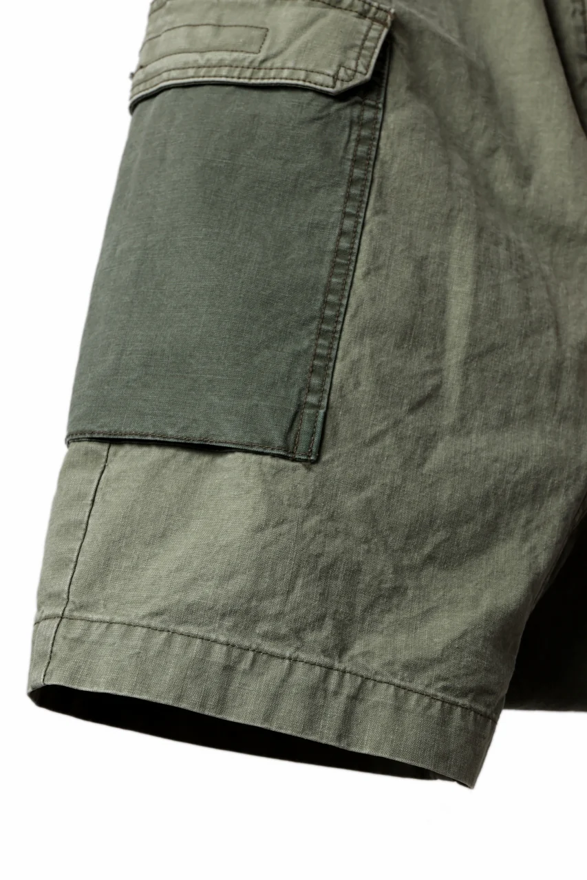 ISAMU KATAYAMA BACKLASH SARROUEL SHORTS / STONE WASHED USA-COTTON (KHAKI) - Image 23