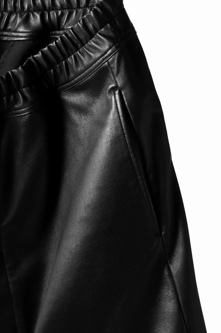 ISAMU KATAYAMA BACKLASH SARROUELSHORT PANTS / STRETCH SMOOTH DEER (BLACK) - Image 12