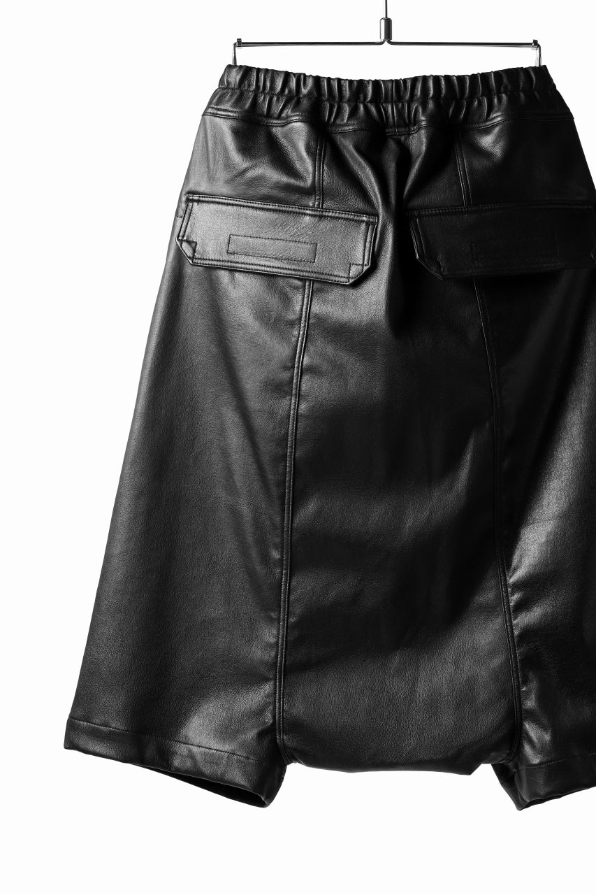 ISAMU KATAYAMA BACKLASH SARROUELSHORT PANTS / STRETCH SMOOTH DEER (BLACK) - Image 13