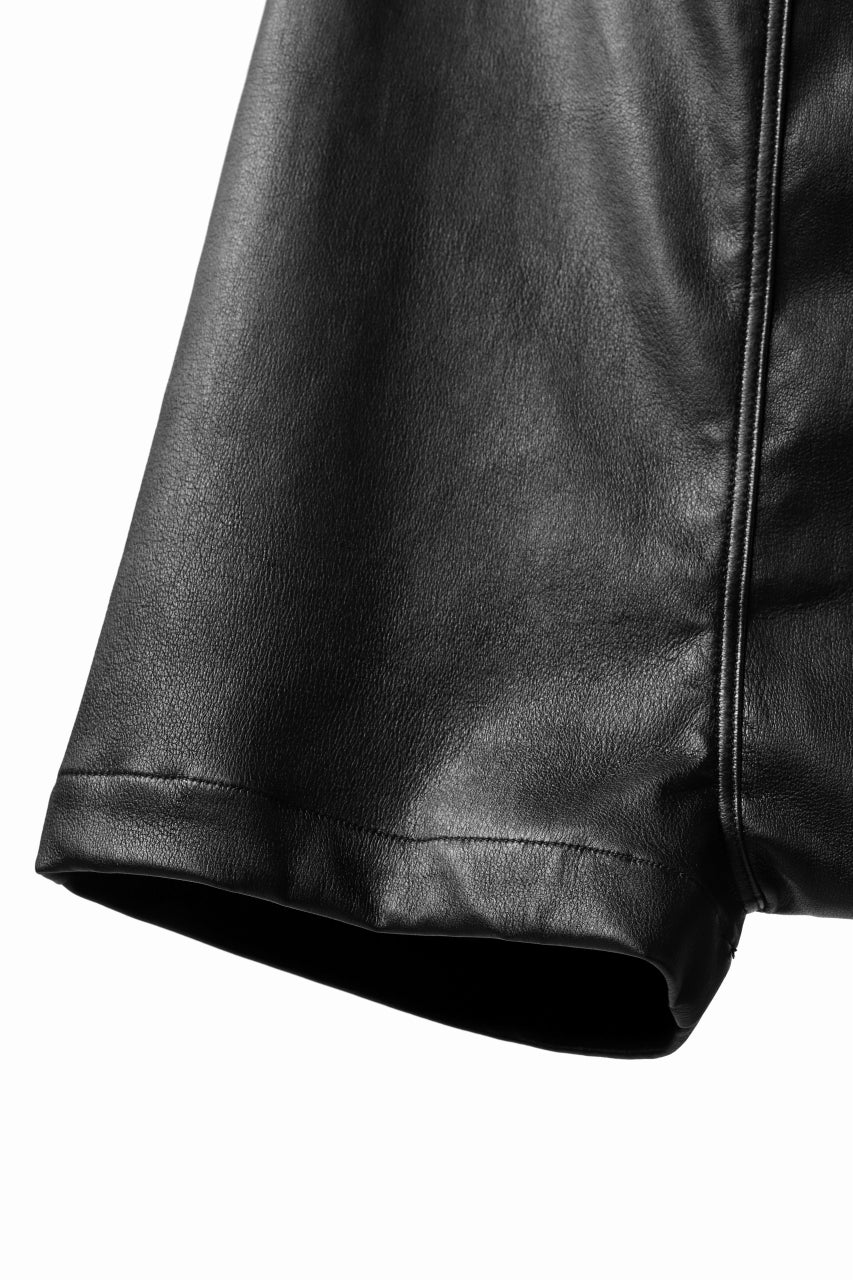 ISAMU KATAYAMA BACKLASH SARROUELSHORT PANTS / STRETCH SMOOTH DEER (BLACK) - Image 15