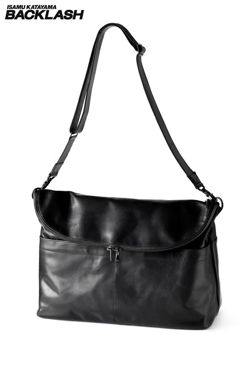 ISAMU KATAYAMA BACKLASH SHOULDER BAG / JP-TANNED HORSE WAXY-FINISH