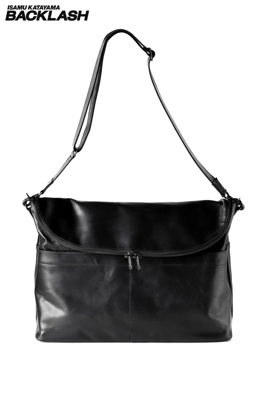 ISAMU KATAYAMA BACKLASH SHOULDER BAG / JP-TANNED HORSE WAXY-FINISH - Image 3