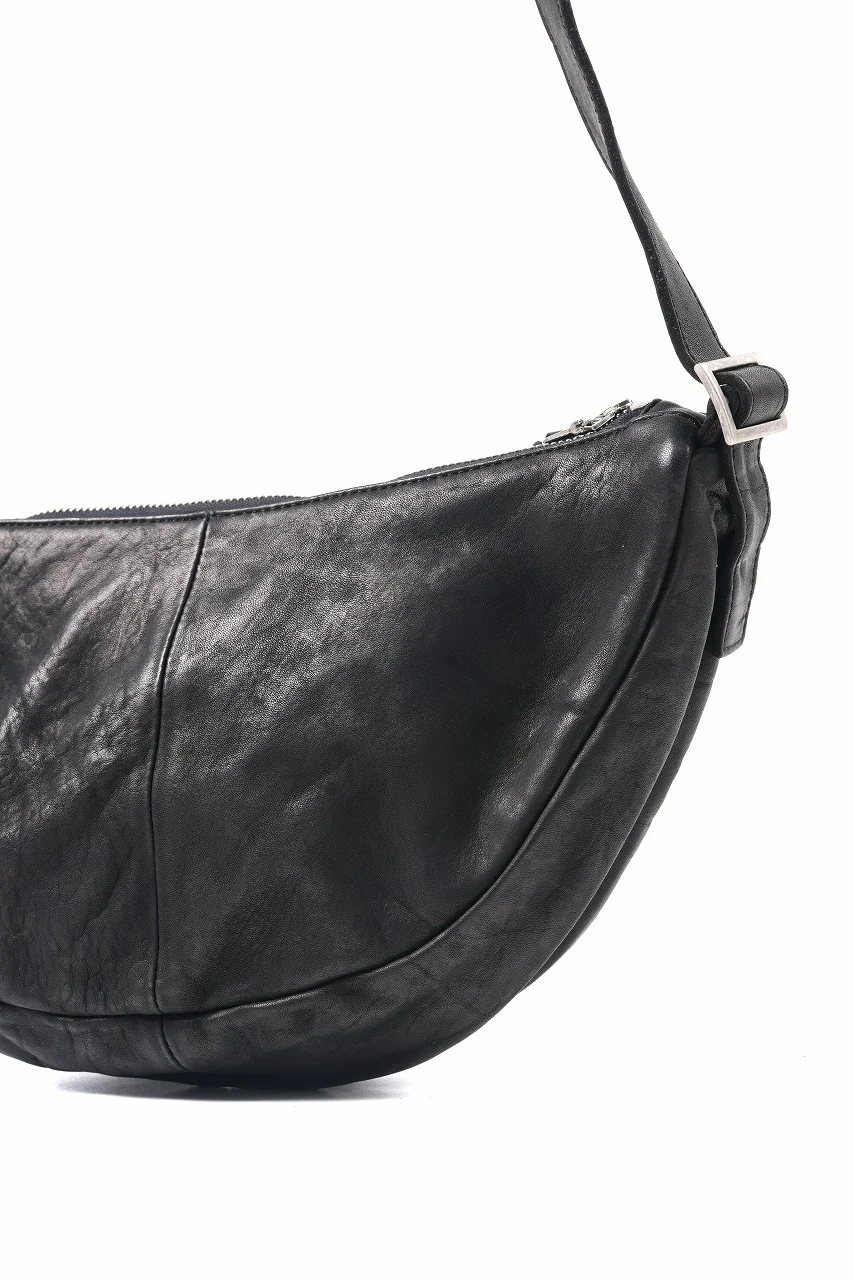 ISAMU KATAYAMA BACKLASH SHOULDER BAG / OBJECT DYED DOUBLE SHOULDER LEATHER (BLACK) - Image 14