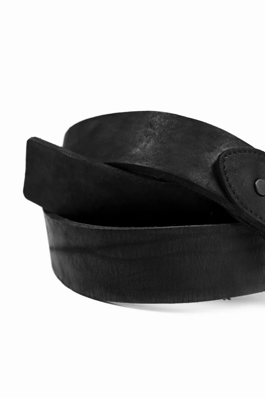 ISAMU KATAYAMA BACKLASH SILVER950 PLATE BUCKLE BELT / DOUBLE-SHOULDER OBJECT DYED (BLACK) - Image 13