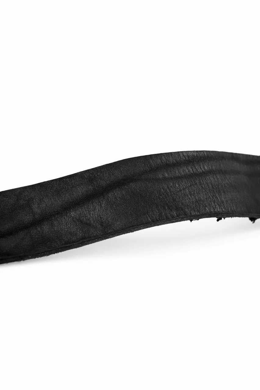 ISAMU KATAYAMA BACKLASH SILVER950 PLATE BUCKLE BELT / DOUBLE-SHOULDER OBJECT DYED (BLACK) - Image 25