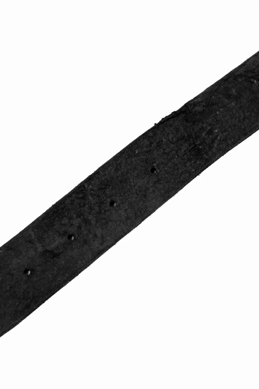 ISAMU KATAYAMA BACKLASH SILVER950 PLATE BUCKLE BELT / DOUBLE-SHOULDER OBJECT DYED (BLACK) - Image 27