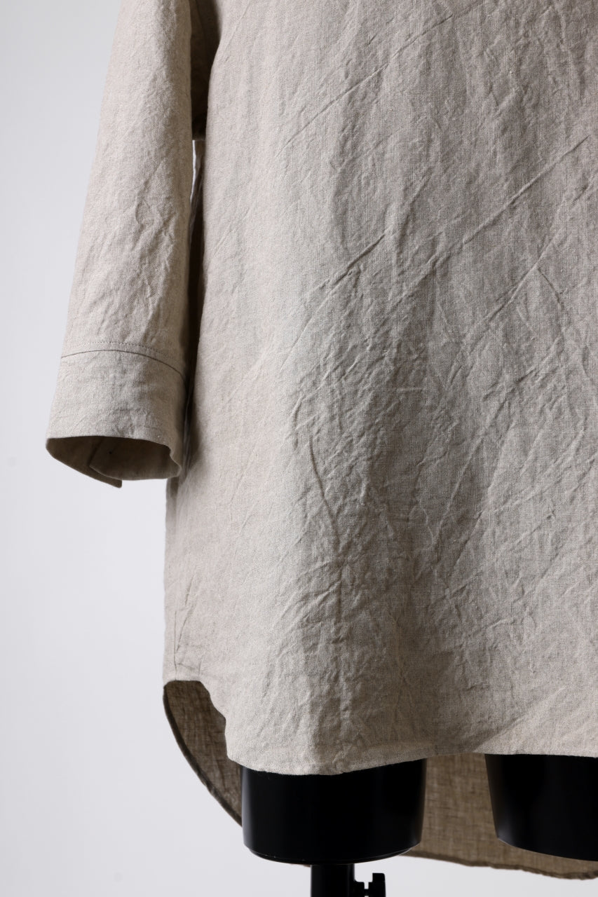 ISAMU KATAYAMA BACKLASH SKIPPER SHIRT / SOFT LINEN (NATURAL) - Image 10