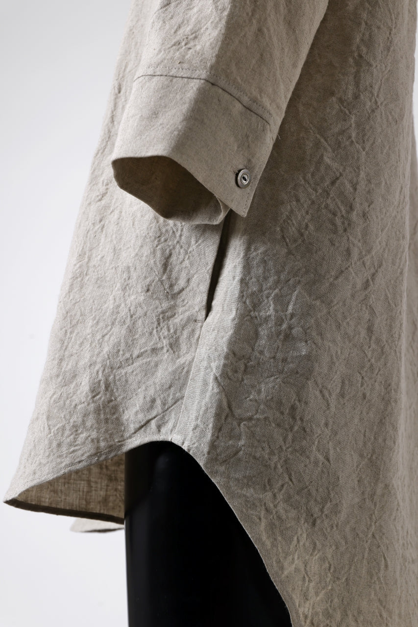 ISAMU KATAYAMA BACKLASH SKIPPER SHIRT / SOFT LINEN (NATURAL) - Image 11
