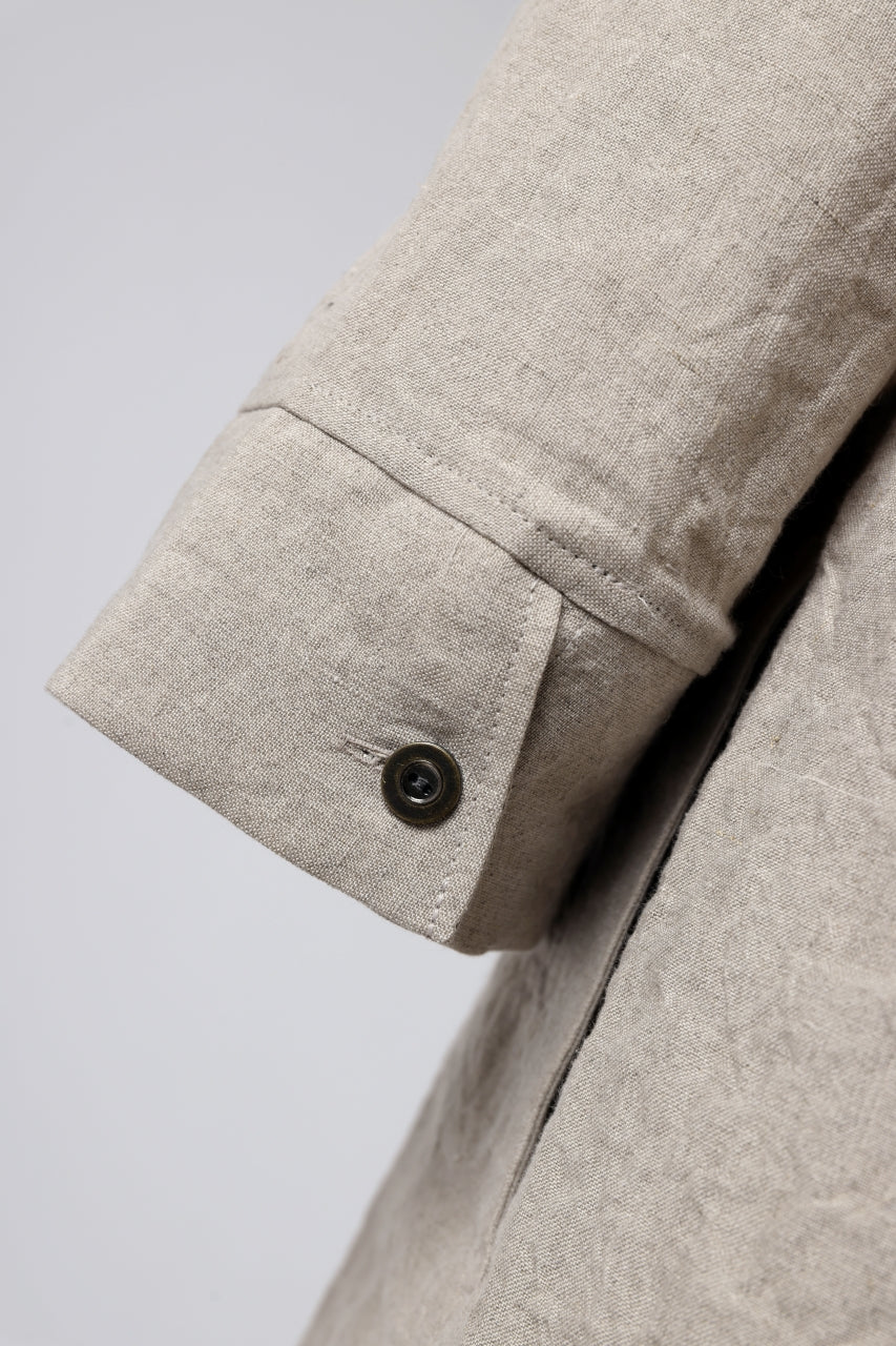 ISAMU KATAYAMA BACKLASH SKIPPER SHIRT / SOFT LINEN (NATURAL) - Image 12