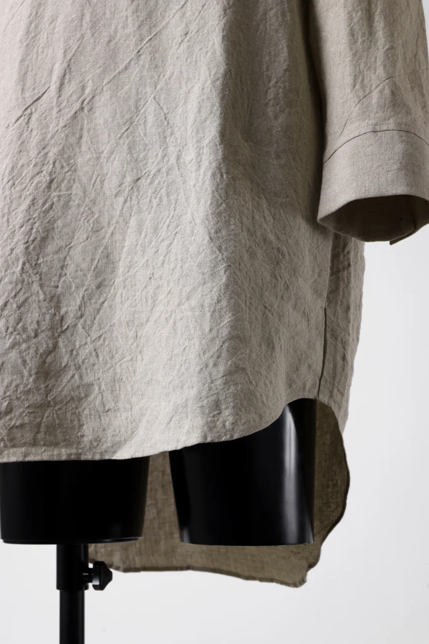 ISAMU KATAYAMA BACKLASH SKIPPER SHIRT / SOFT LINEN (NATURAL) - Image 9