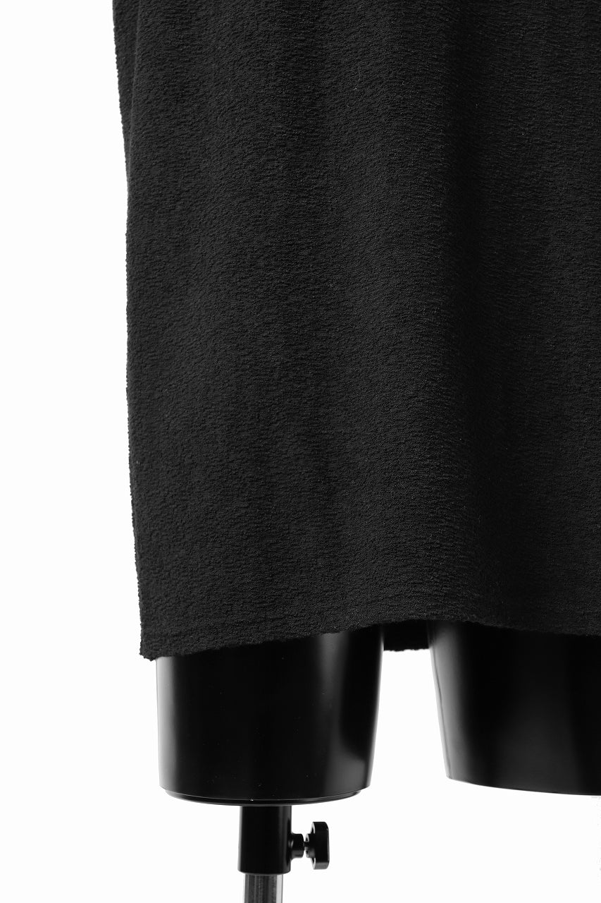 ISAMU KATAYAMA BACKLASH SLEEVELESS HOODIE CUT & SEWN / RANDOM PILE FABRIC (BLACK) - Image 12