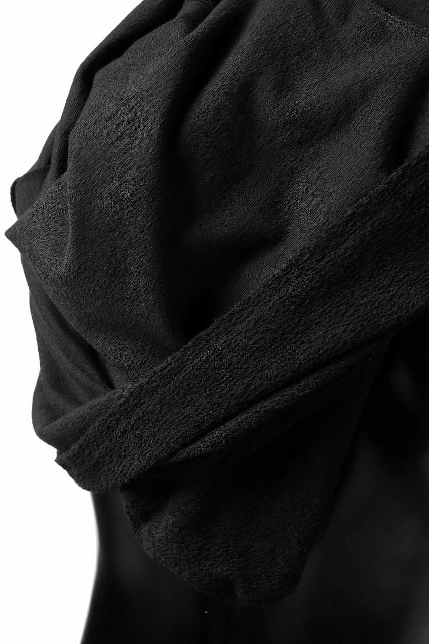 ISAMU KATAYAMA BACKLASH SLEEVELESS HOODIE CUT & SEWN / RANDOM PILE FABRIC (BLACK) - Image 13
