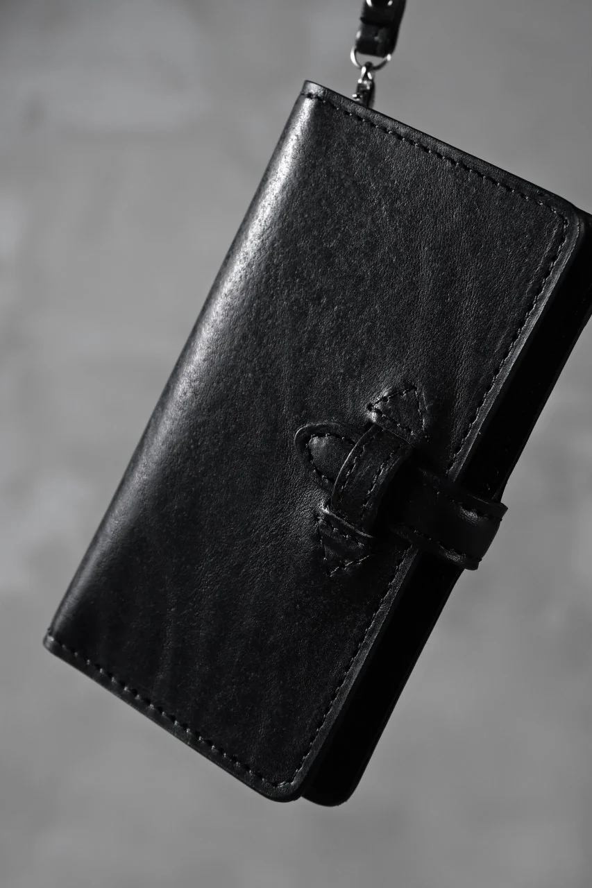 ISAMU KATAYAMA BACKLASH SMART PHONE CASE/PURSE / ITALY DOUBLE SHOULDER (BLACK) - Image 18