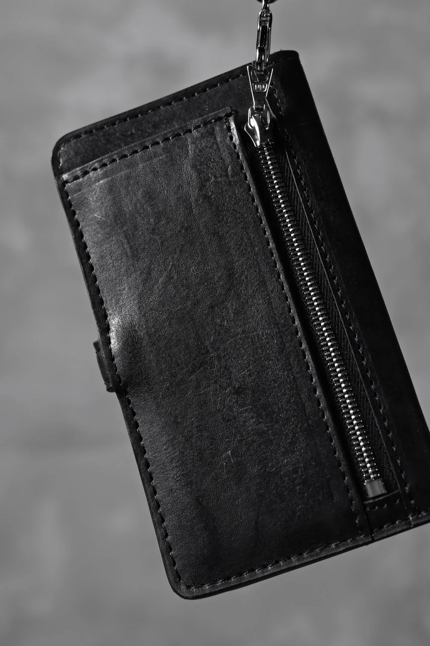 ISAMU KATAYAMA BACKLASH SMART PHONE CASE/PURSE / ITALY DOUBLE SHOULDER (BLACK) - Image 19