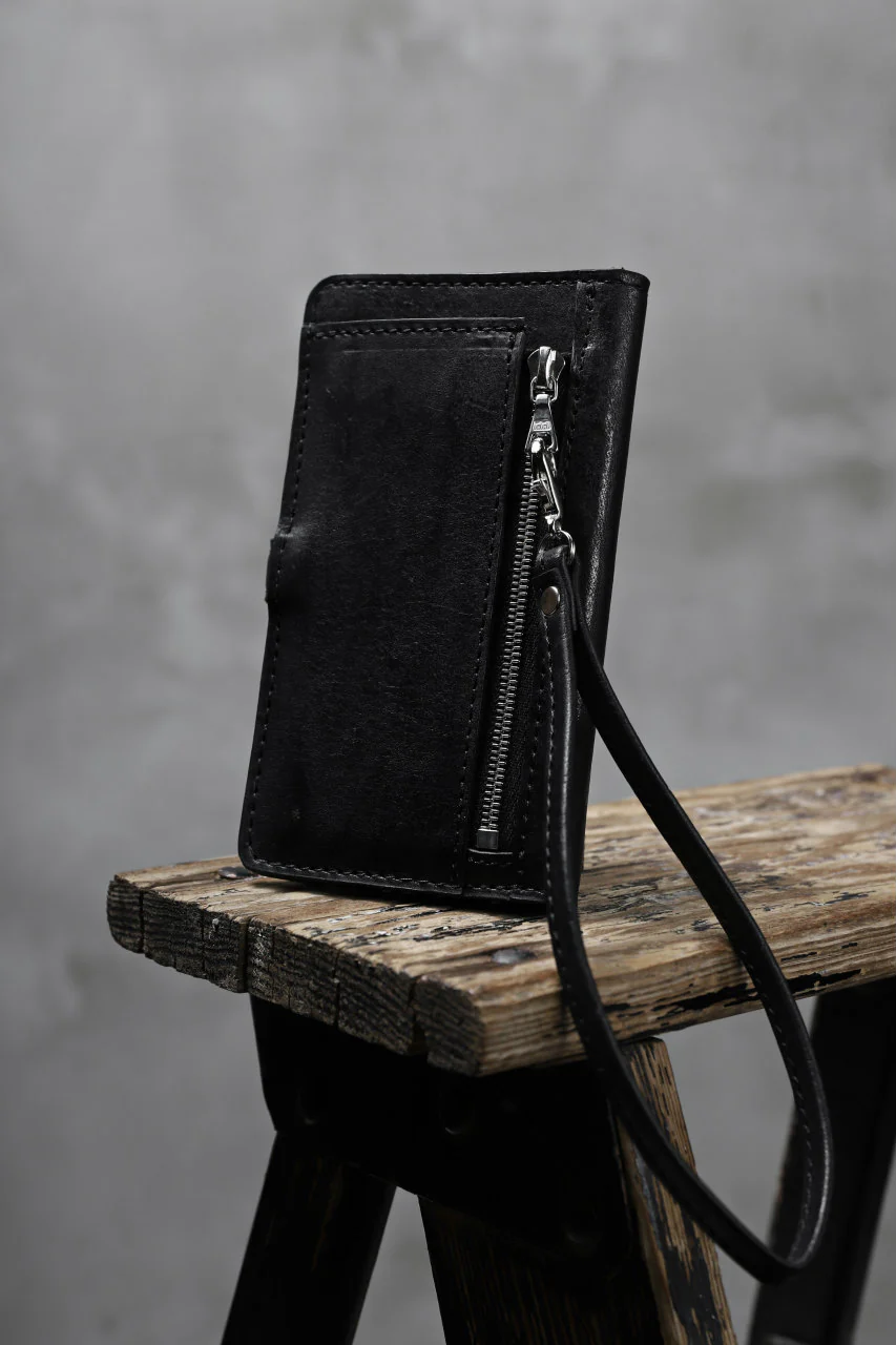 ISAMU KATAYAMA BACKLASH SMART PHONE CASE/PURSE / ITALY DOUBLE SHOULDER (BLACK) - Image 2