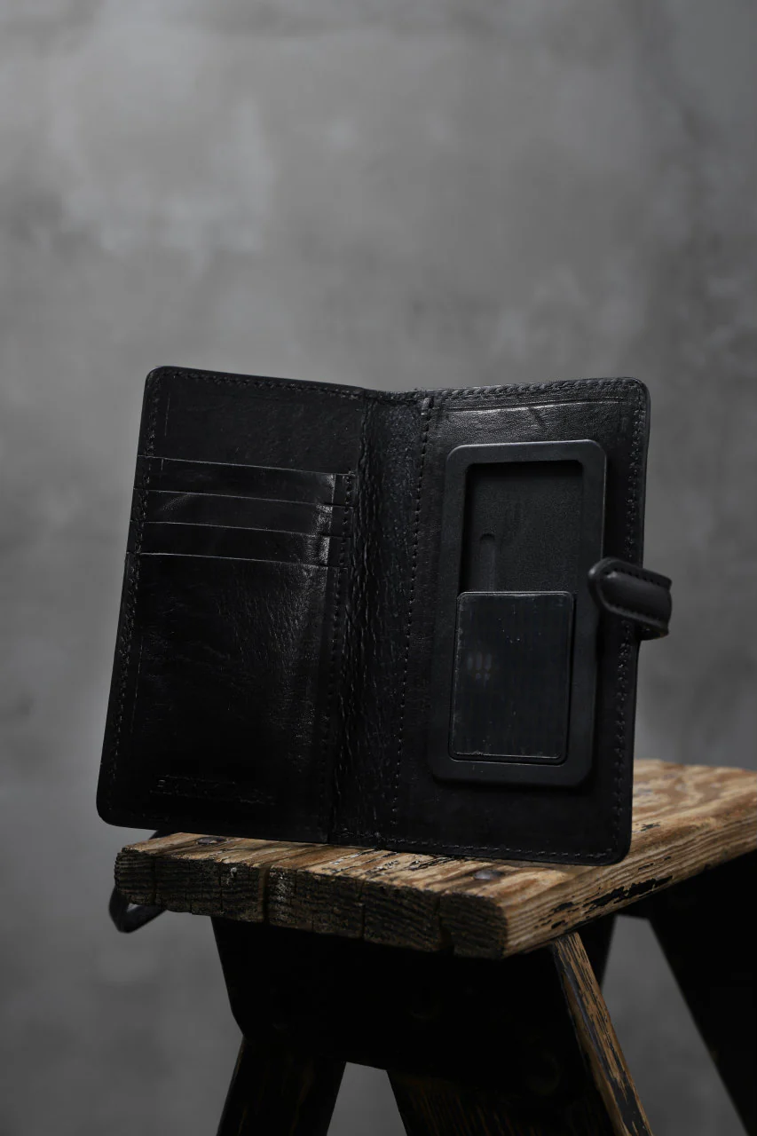 ISAMU KATAYAMA BACKLASH SMART PHONE CASE/PURSE / ITALY DOUBLE SHOULDER (BLACK) - Image 3