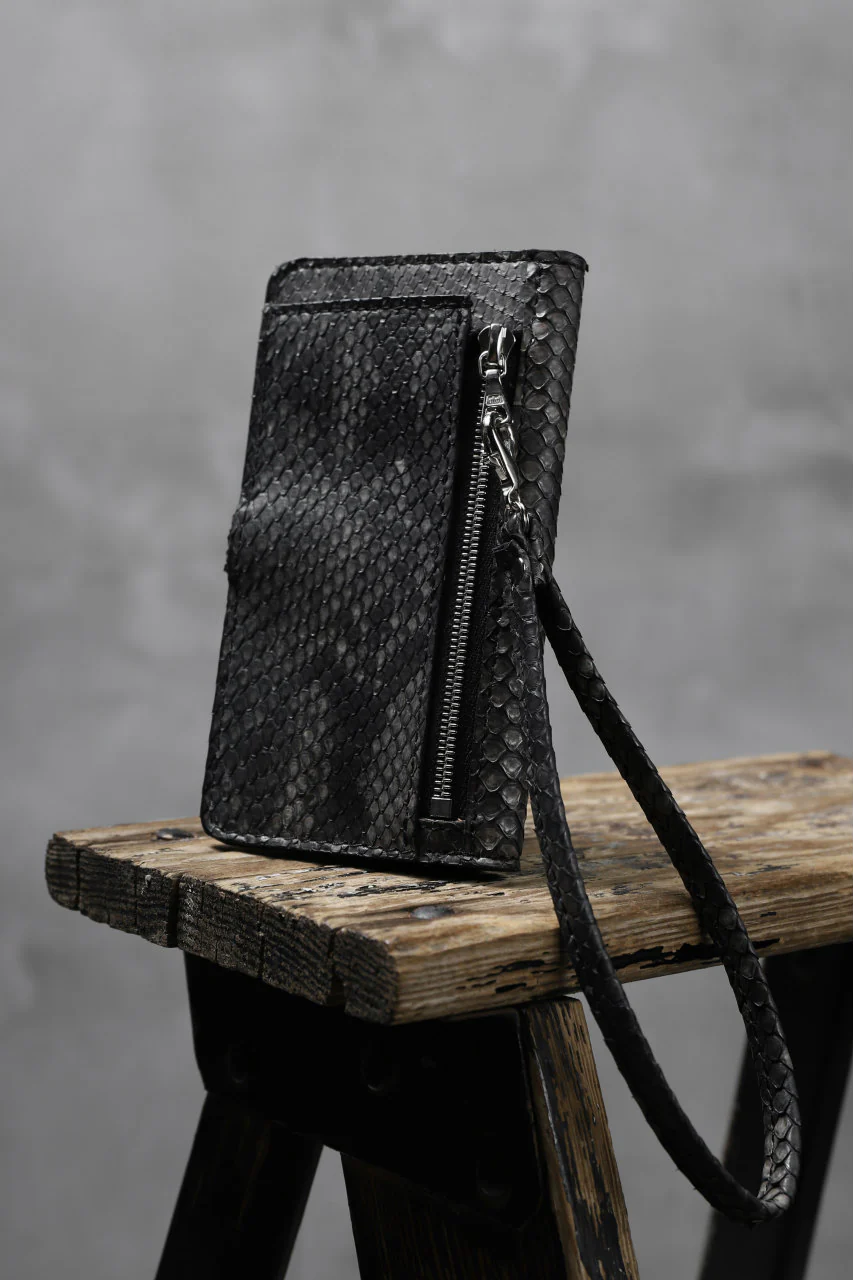 ISAMU KATAYAMA BACKLASH SMART PHONE CASE/PURSE (SUMI DYED PYTHON) - Image 2