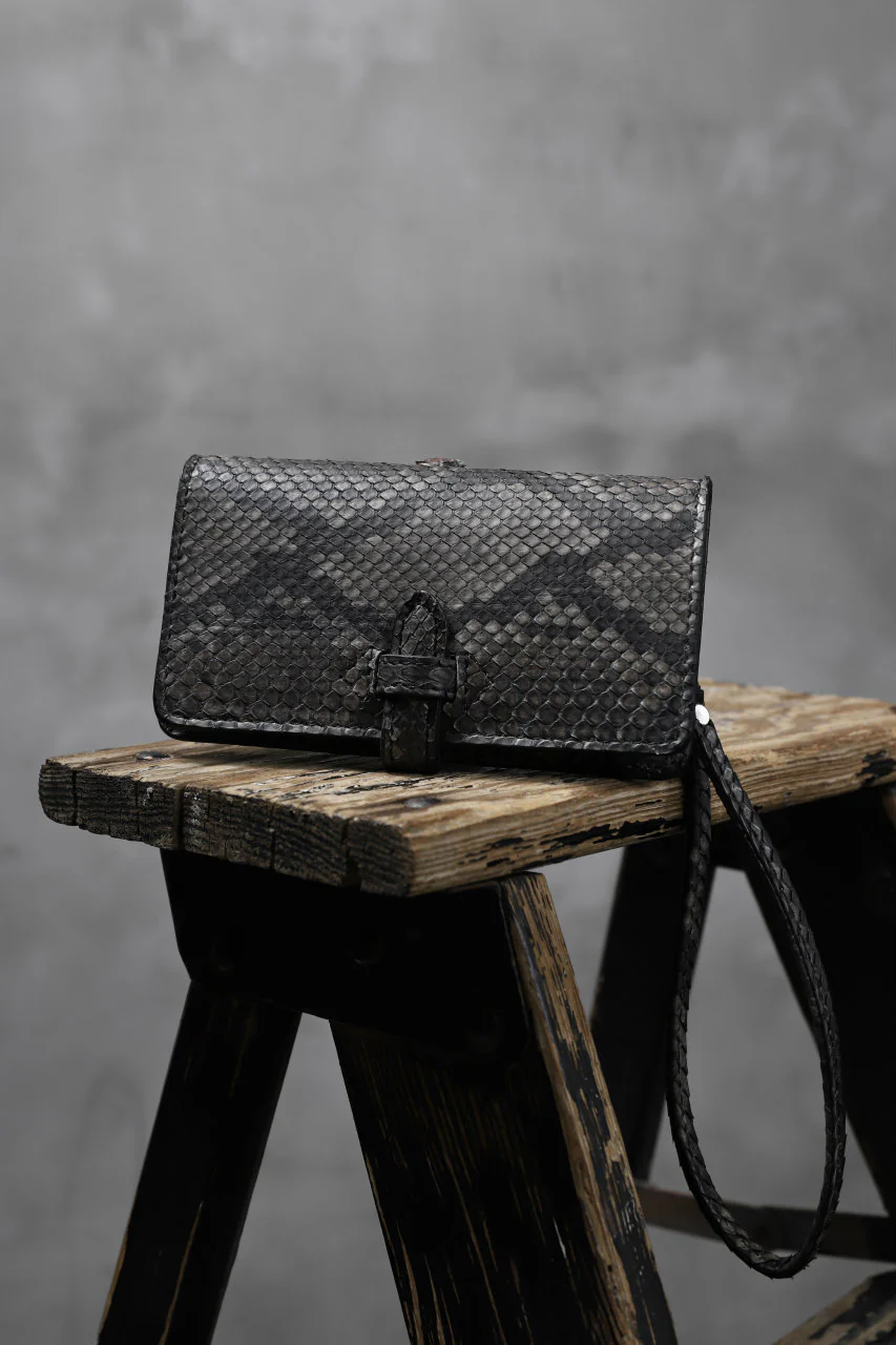 ISAMU KATAYAMA BACKLASH SMART PHONE CASE/PURSE (SUMI DYED PYTHON) - Image 3