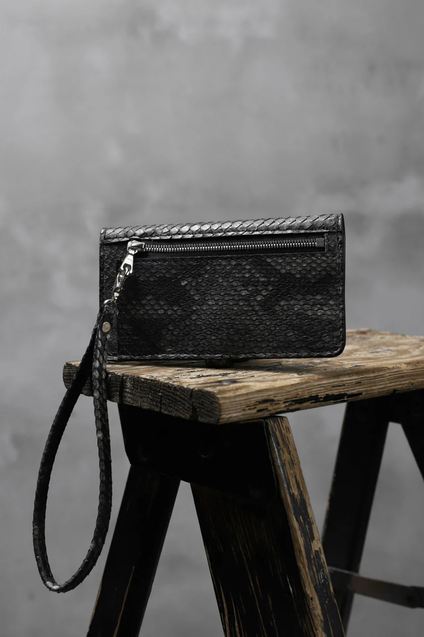 ISAMU KATAYAMA BACKLASH SMART PHONE CASE/PURSE (SUMI DYED PYTHON) - Image 5