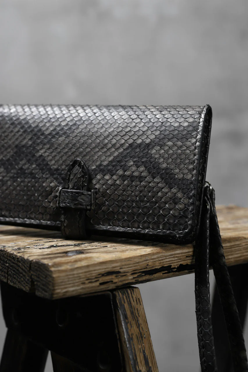 ISAMU KATAYAMA BACKLASH SMART PHONE CASE/PURSE (SUMI DYED PYTHON) - Image 9