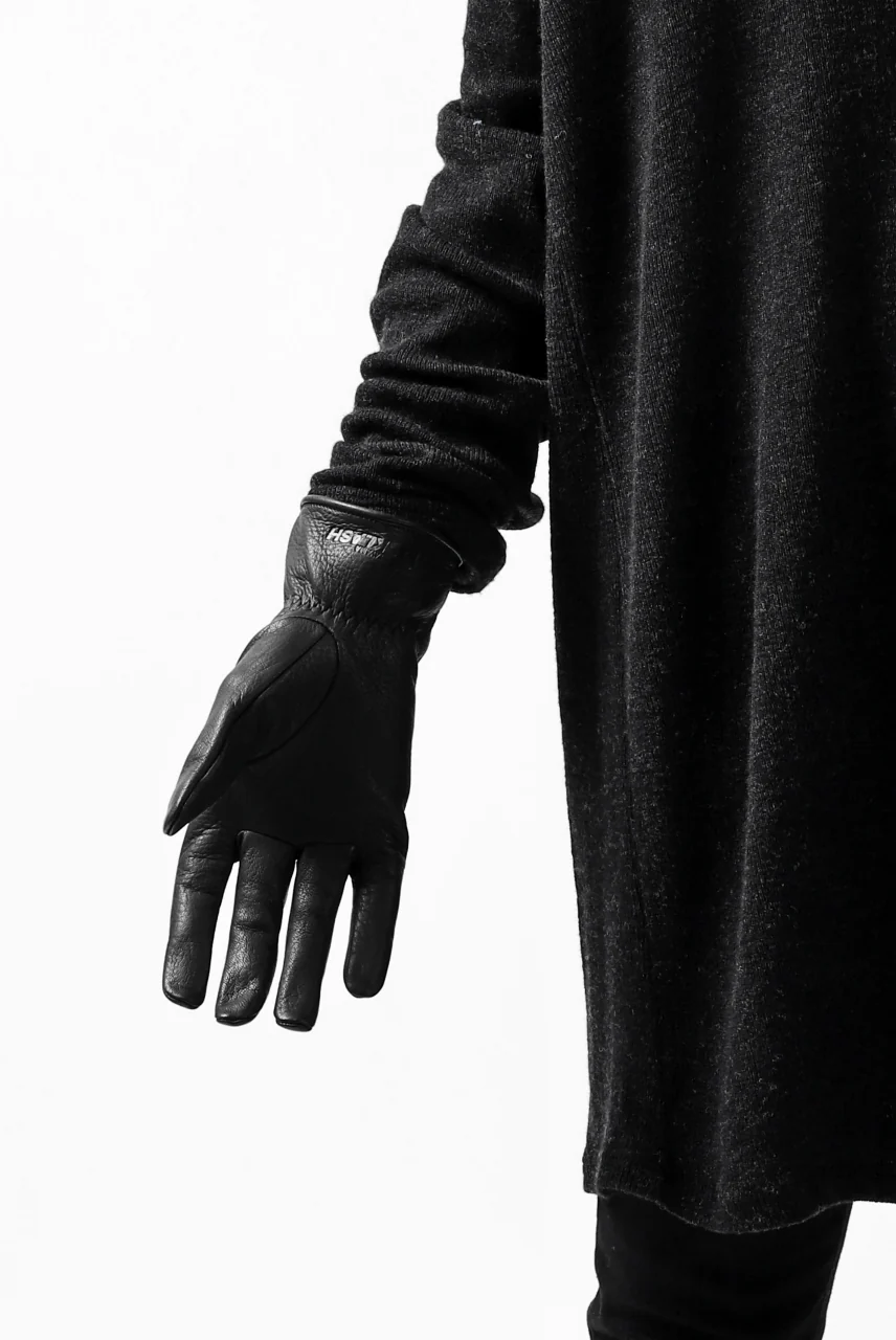 ISAMU KATAYAMA BACKLASH SMOOTH DEERSKIN ZIPPER GLOVE (BLACK) - Image 16