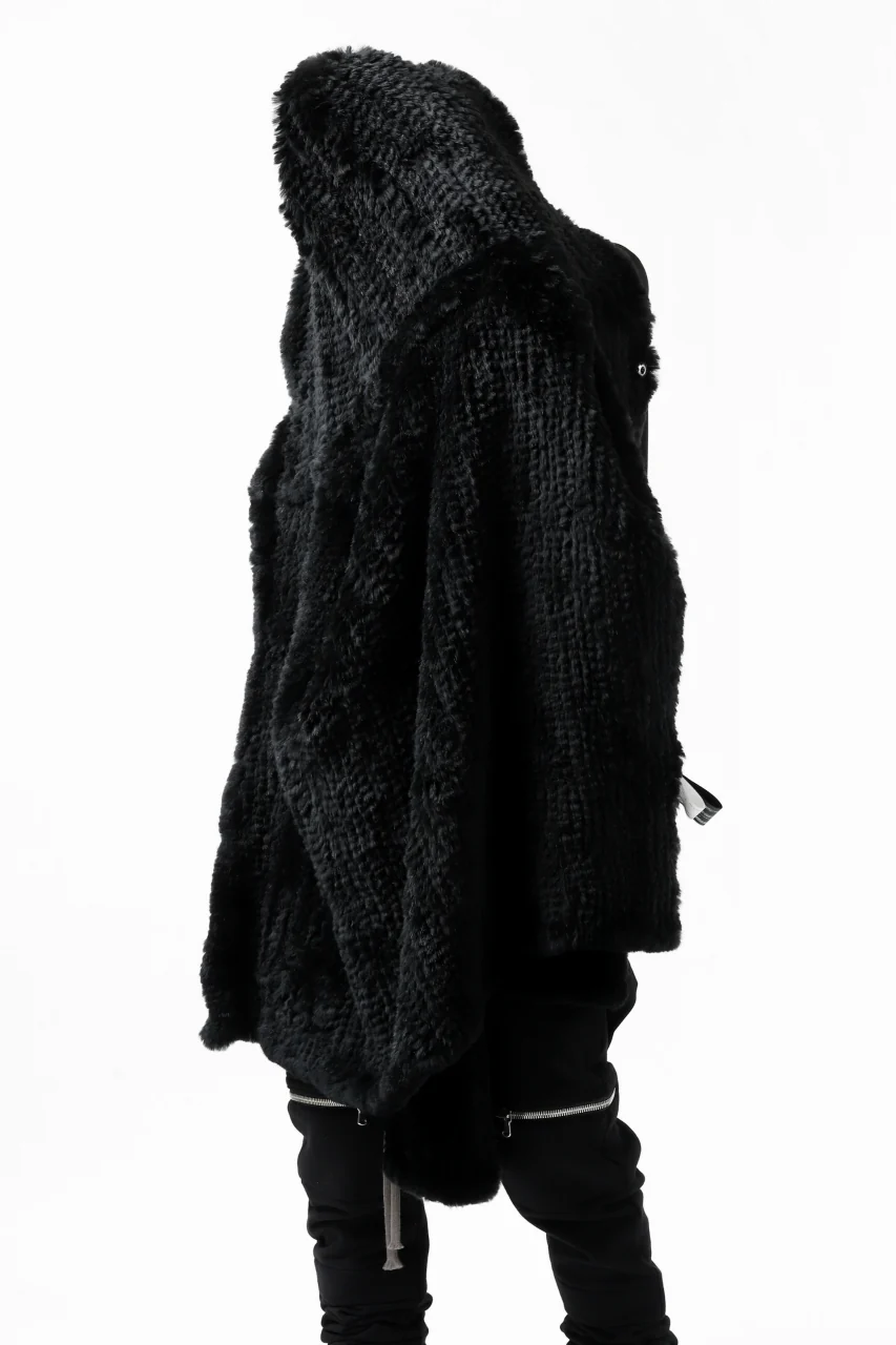 ISAMU KATAYAMA BACKLASH SNAP-HOODIE JACKET / RABBIT-FUR-KNIT - Image 17