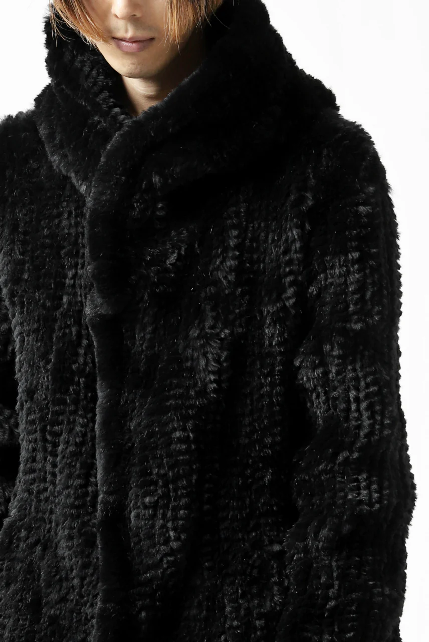 ISAMU KATAYAMA BACKLASH SNAP-HOODIE JACKET / RABBIT-FUR-KNIT - Image 18
