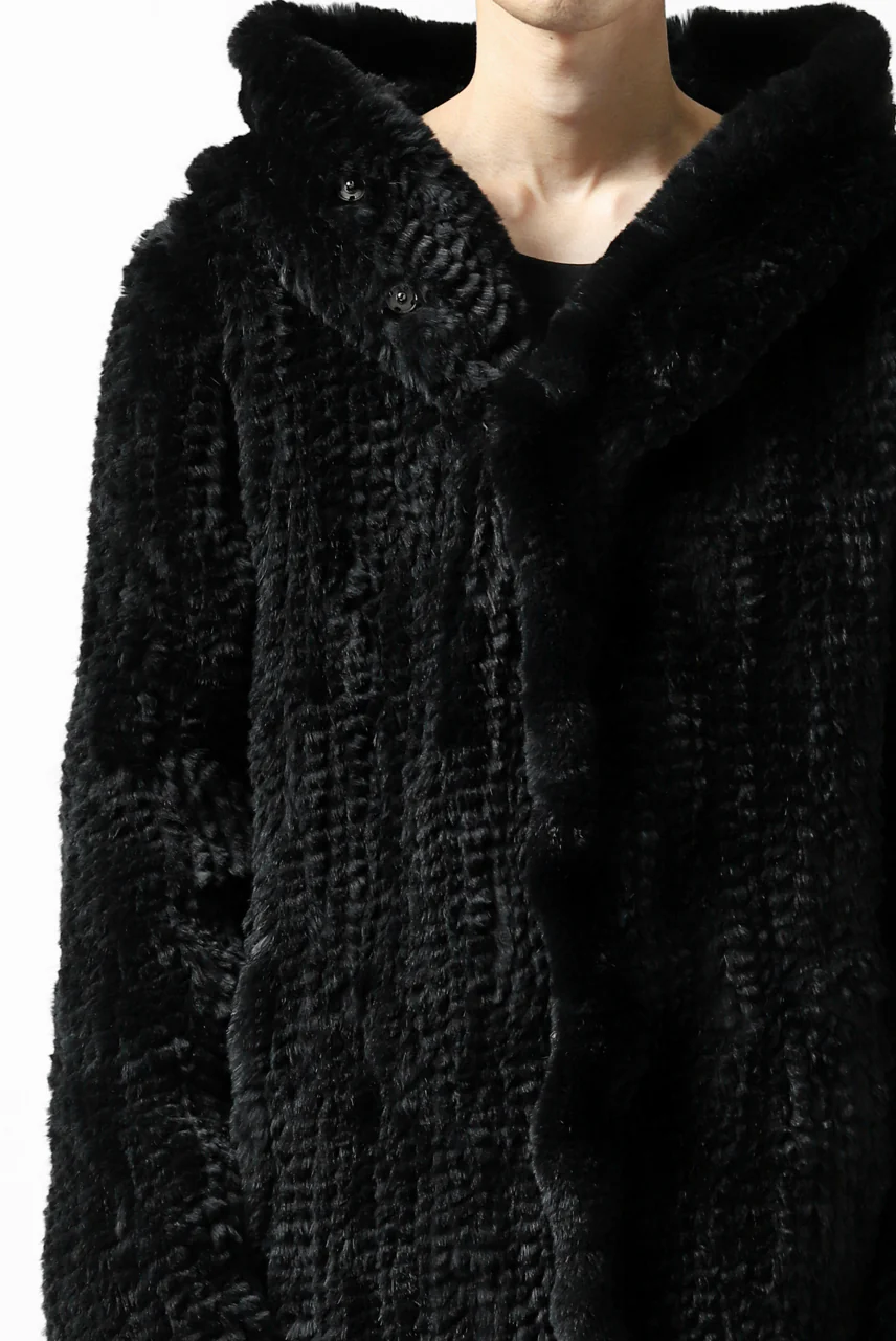 ISAMU KATAYAMA BACKLASH SNAP-HOODIE JACKET / RABBIT-FUR-KNIT - Image 19