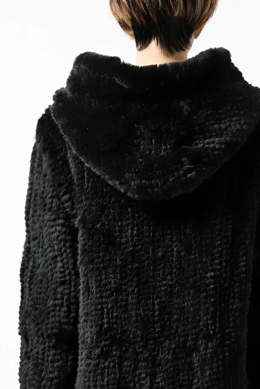 ISAMU KATAYAMA BACKLASH SNAP-HOODIE JACKET / RABBIT-FUR-KNIT - Image 22