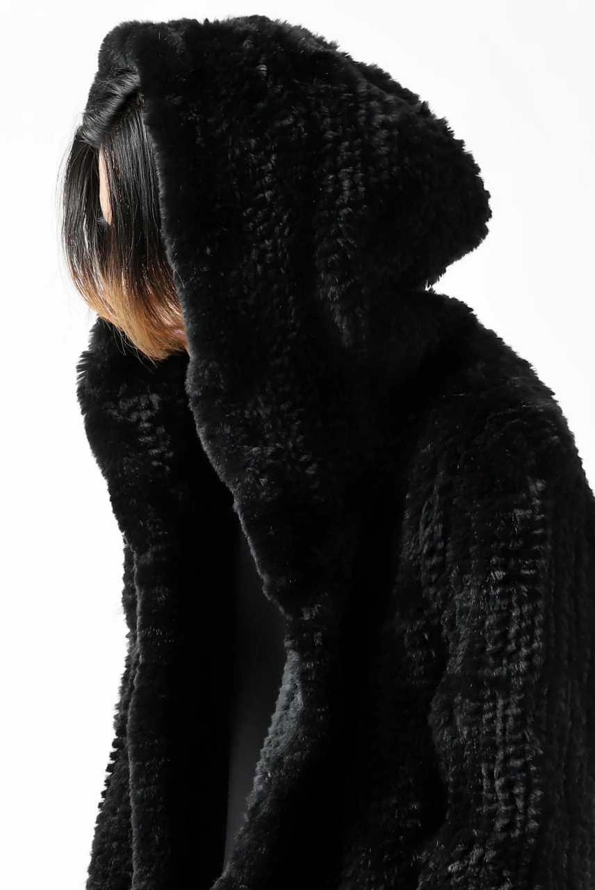 ISAMU KATAYAMA BACKLASH SNAP-HOODIE JACKET / RABBIT-FUR-KNIT - Image 23