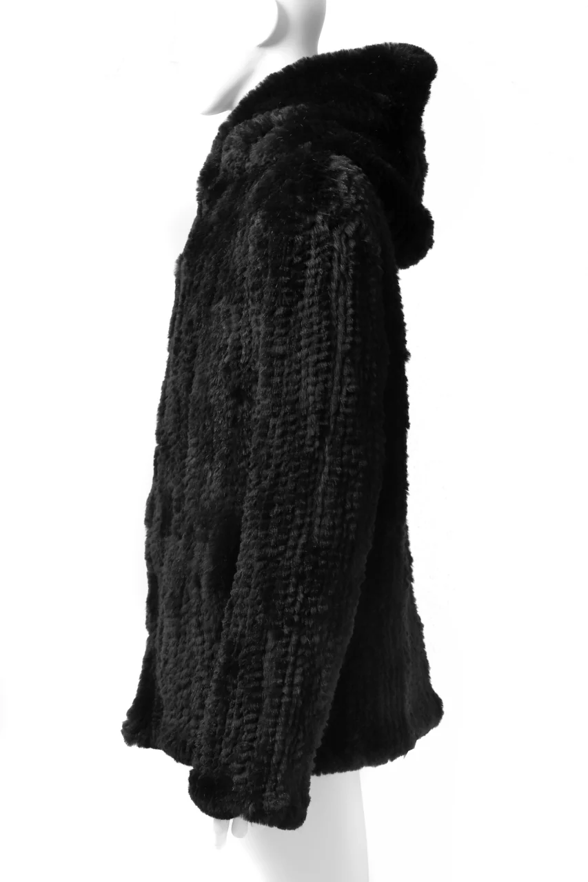 ISAMU KATAYAMA BACKLASH SNAP-HOODIE JACKET / RABBIT-FUR-KNIT - Image 26