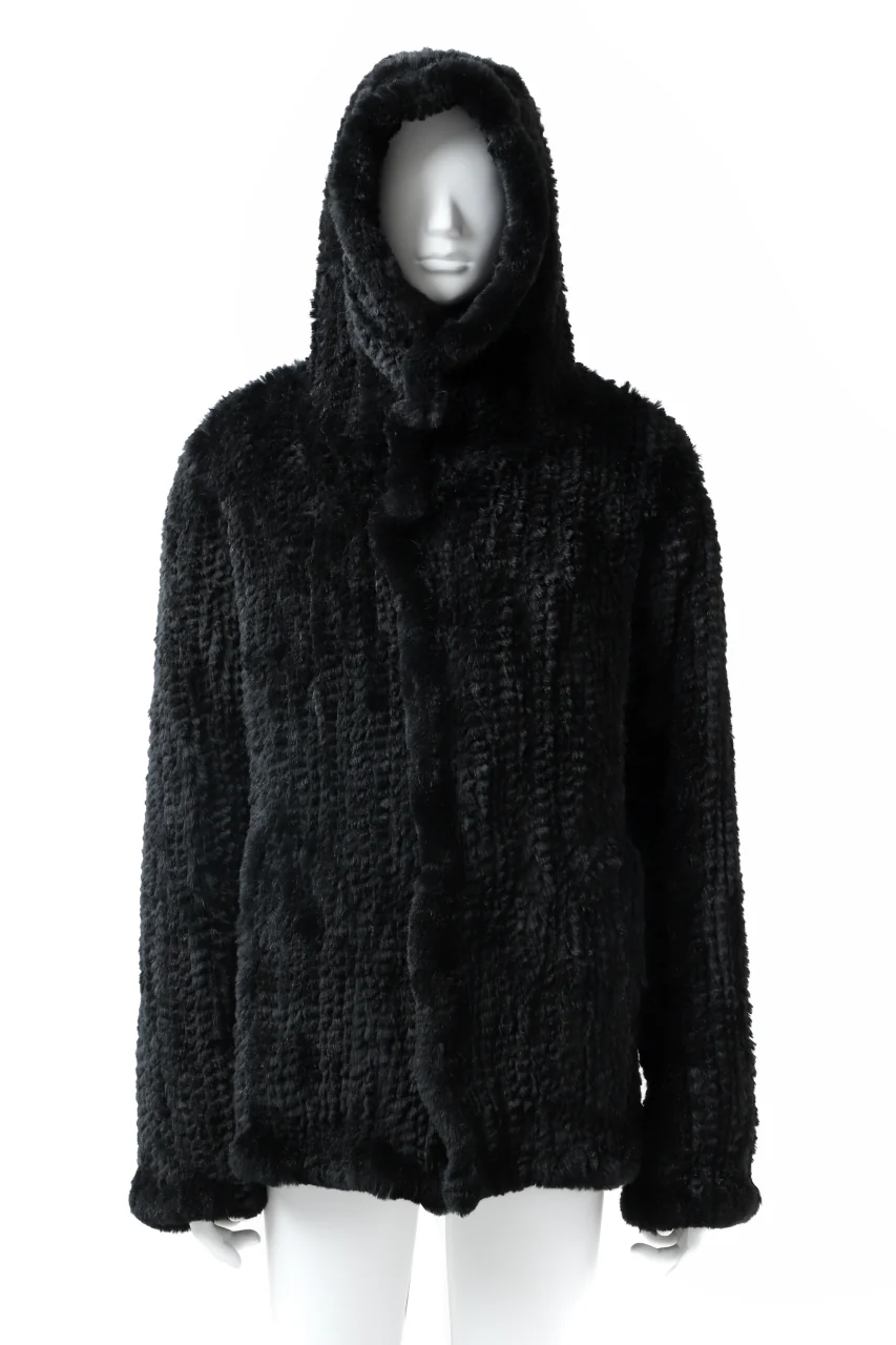 ISAMU KATAYAMA BACKLASH SNAP-HOODIE JACKET / RABBIT-FUR-KNIT - Image 31