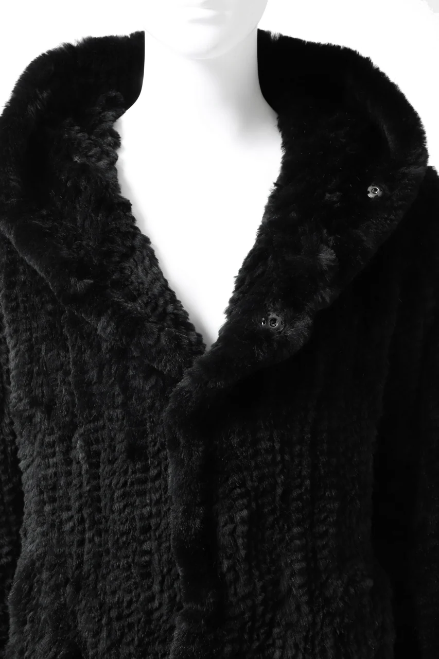 ISAMU KATAYAMA BACKLASH SNAP-HOODIE JACKET / RABBIT-FUR-KNIT - Image 42
