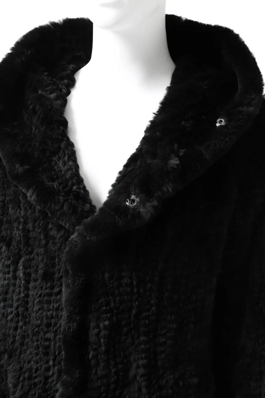ISAMU KATAYAMA BACKLASH SNAP-HOODIE JACKET / RABBIT-FUR-KNIT - Image 43