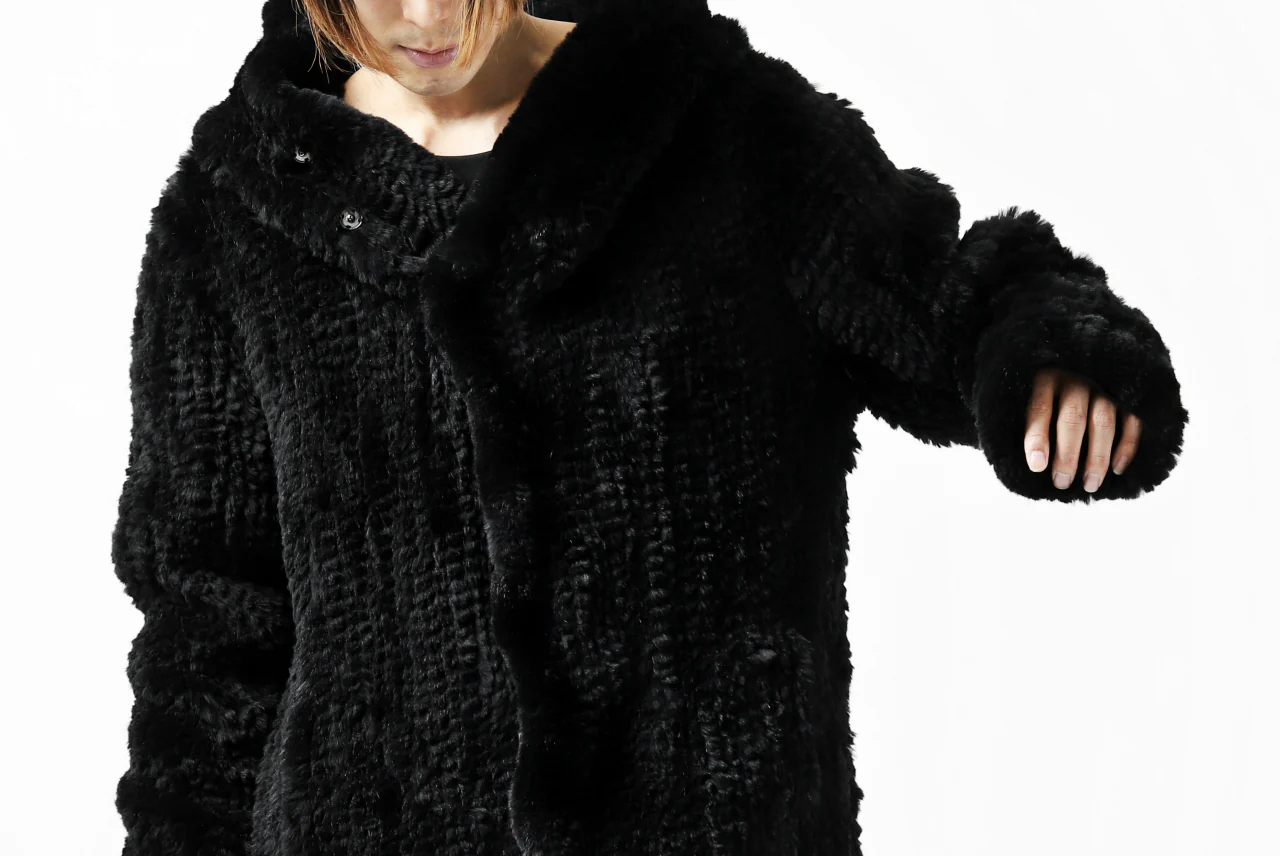 ISAMU KATAYAMA BACKLASH SNAP-HOODIE JACKET / RABBIT-FUR-KNIT - Image 52