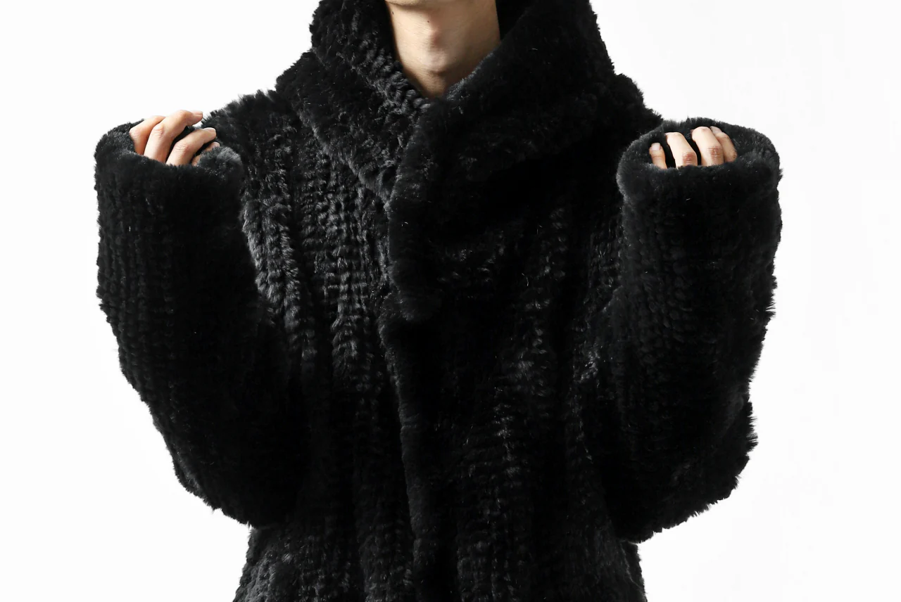 ISAMU KATAYAMA BACKLASH SNAP-HOODIE JACKET / RABBIT-FUR-KNIT - Image 53