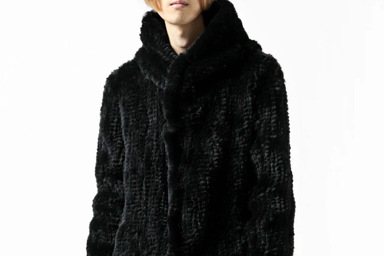 ISAMU KATAYAMA BACKLASH SNAP-HOODIE JACKET / RABBIT-FUR-KNIT - Image 54