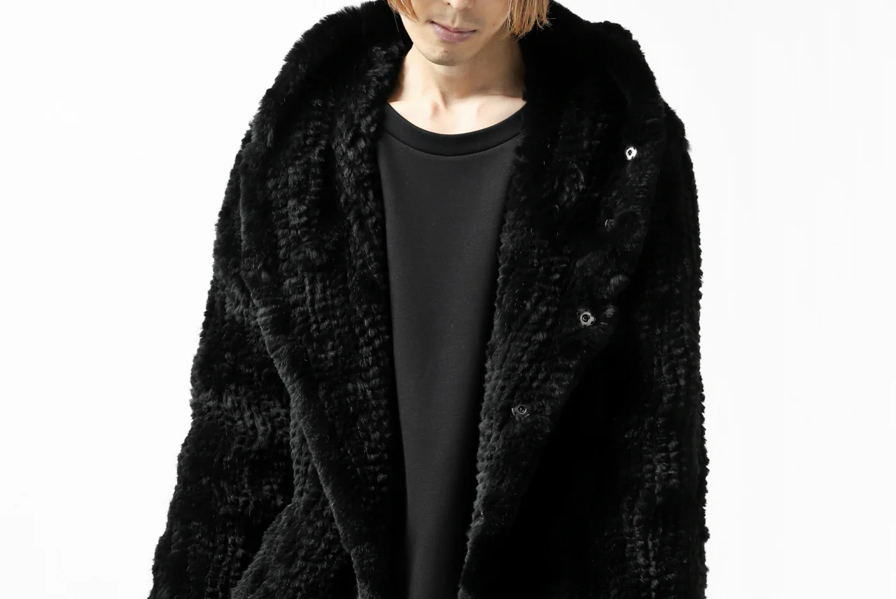 ISAMU KATAYAMA BACKLASH SNAP-HOODIE JACKET / RABBIT-FUR-KNIT - Image 56