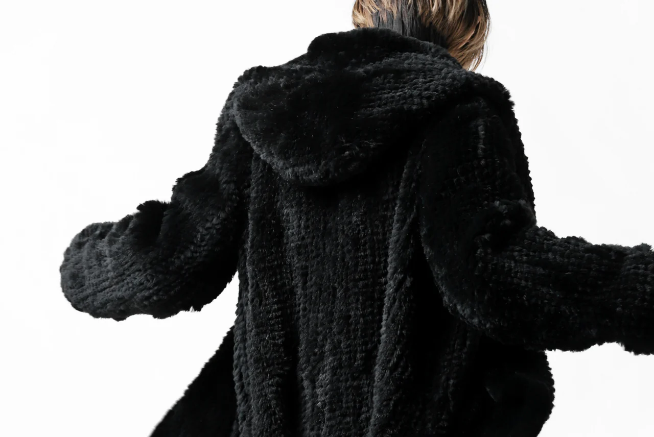 ISAMU KATAYAMA BACKLASH SNAP-HOODIE JACKET / RABBIT-FUR-KNIT - Image 57