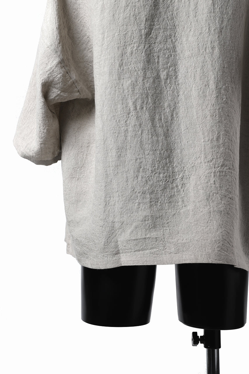 ISAMU KATAYAMA BACKLASH SOFT LINEN PULLOVER SHIRT (BEIGE) - Image 14