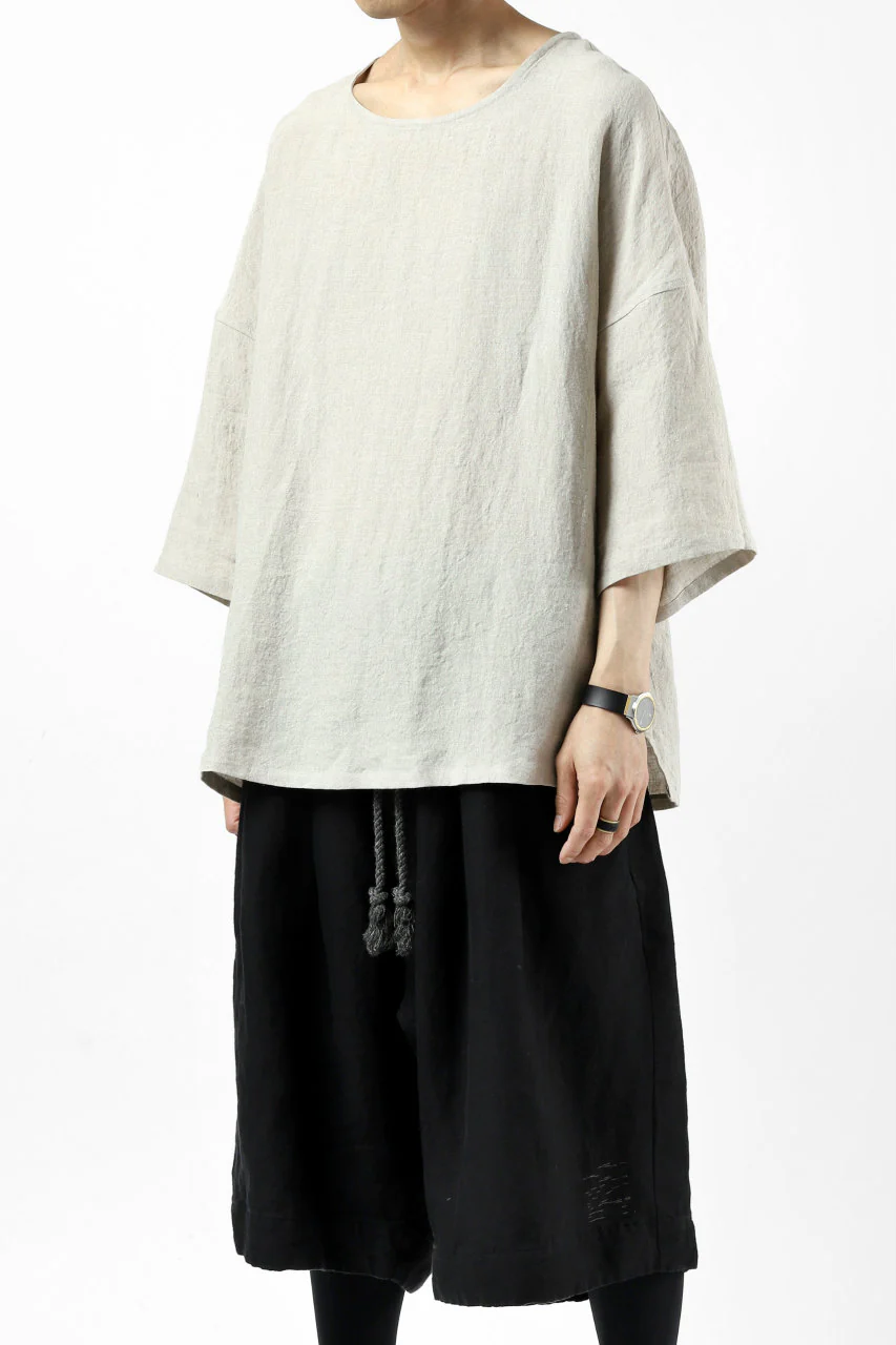 ISAMU KATAYAMA BACKLASH SOFT LINEN PULLOVER SHIRT (BEIGE) - Image 20