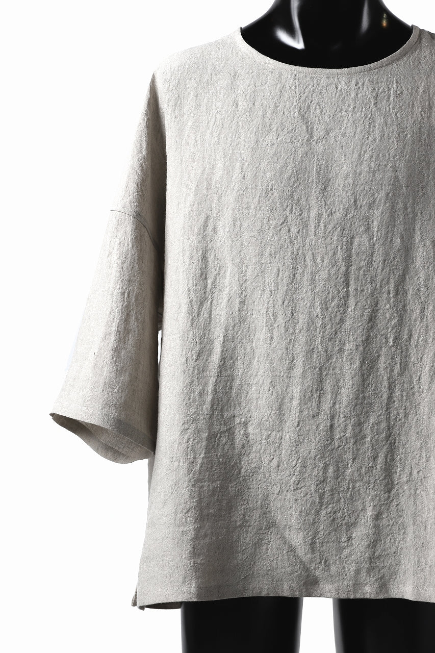 ISAMU KATAYAMA BACKLASH SOFT LINEN PULLOVER SHIRT (BEIGE) - Image 8